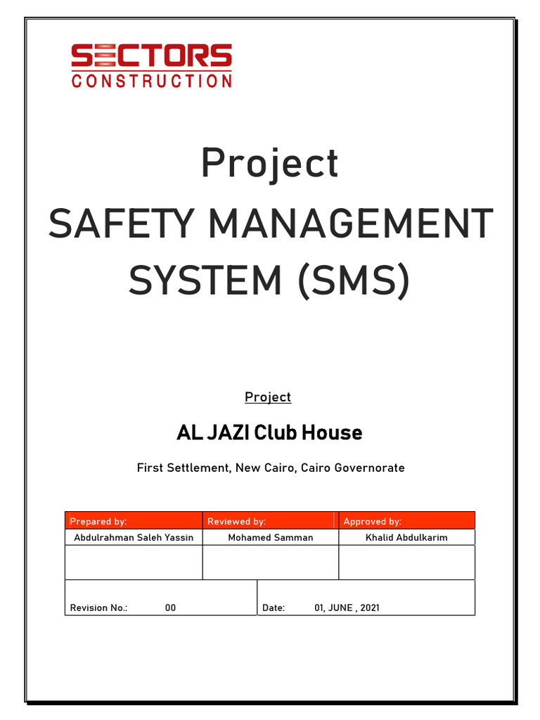 Al Jazi Club House Safety Management System | PDF | Occupational Safety ...
