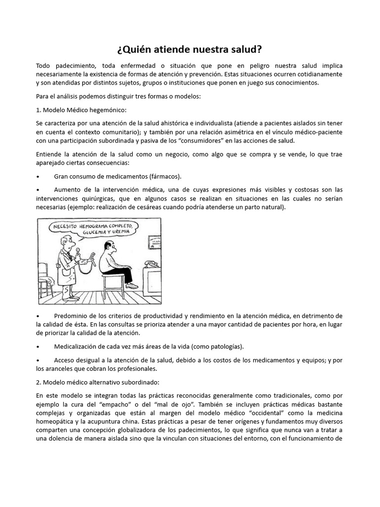 Modelos de Atención en Salud | PDF | Ciencias de la Salud | Cuidado de ...