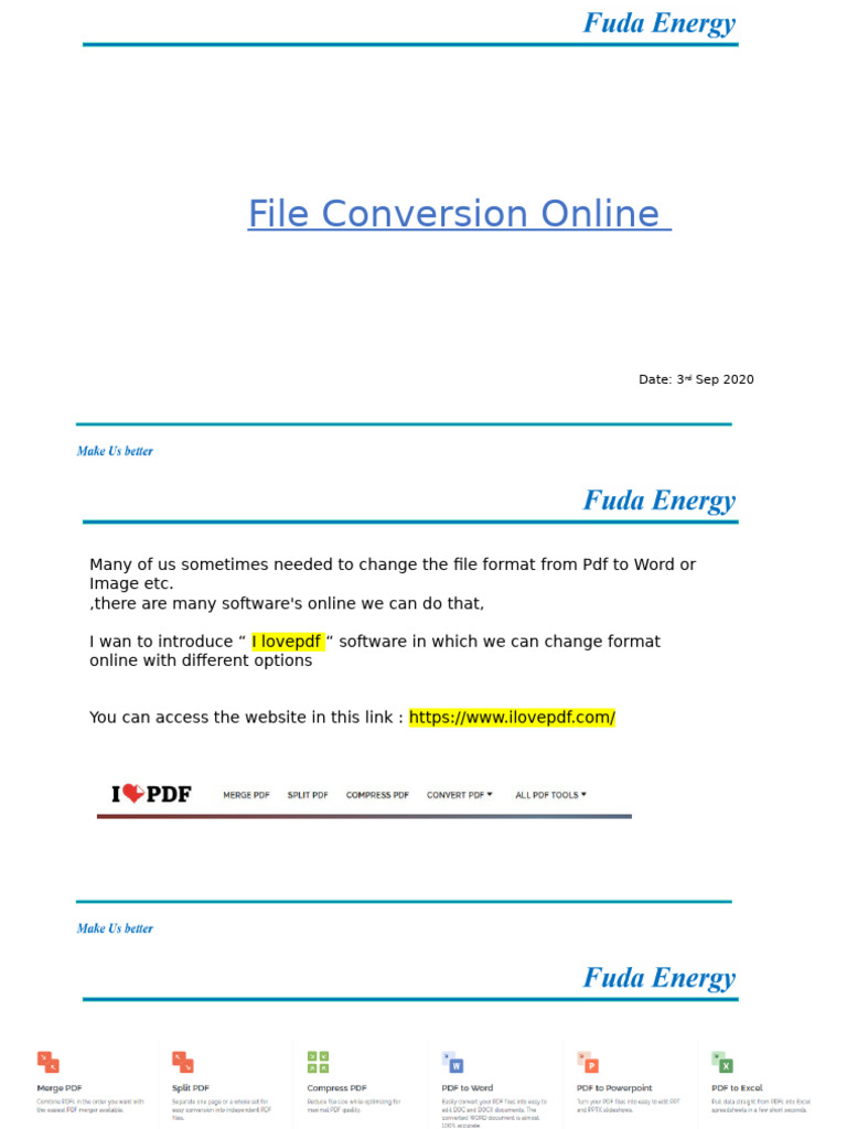 Convert Files Online with I Love PDF | PDF