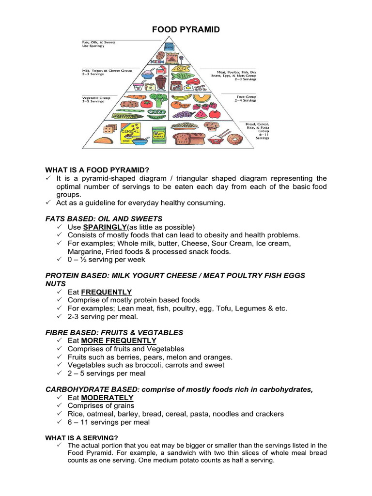 Understanding the Food Pyramid Guide | PDF