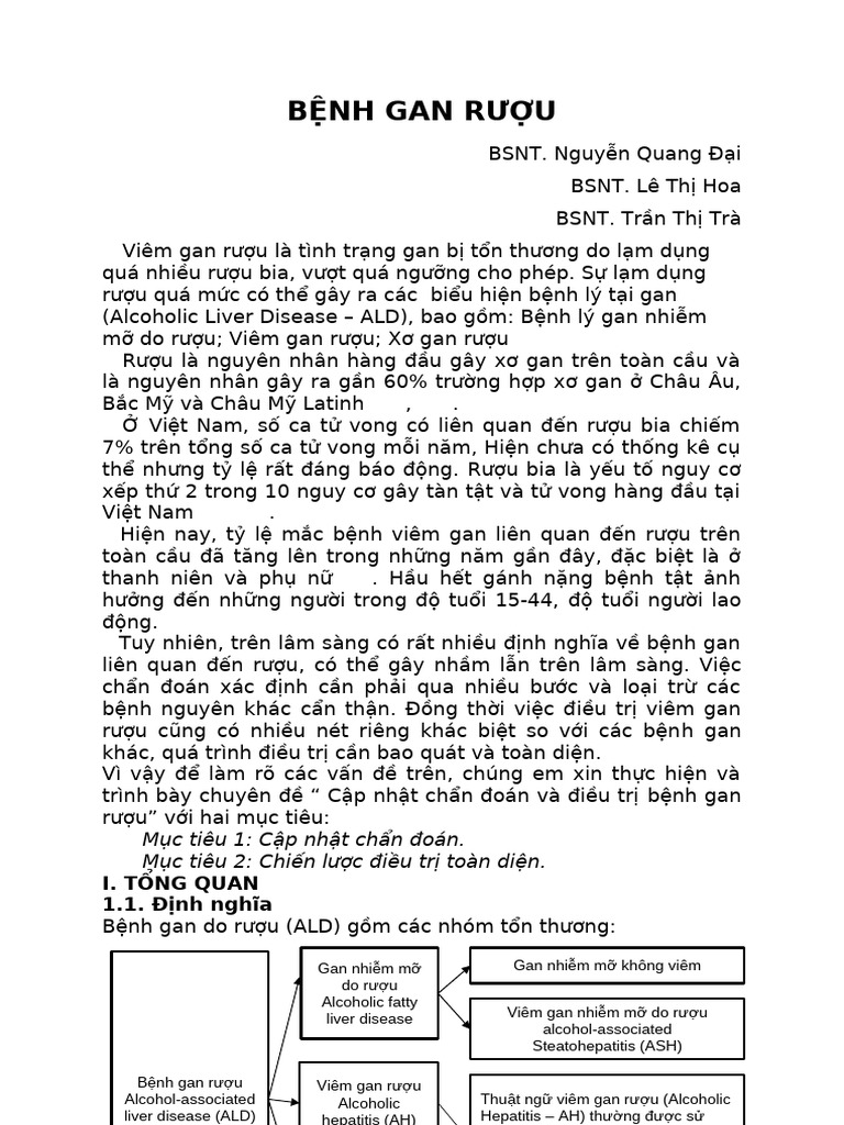 Bệnh Gan Rượu. | PDF