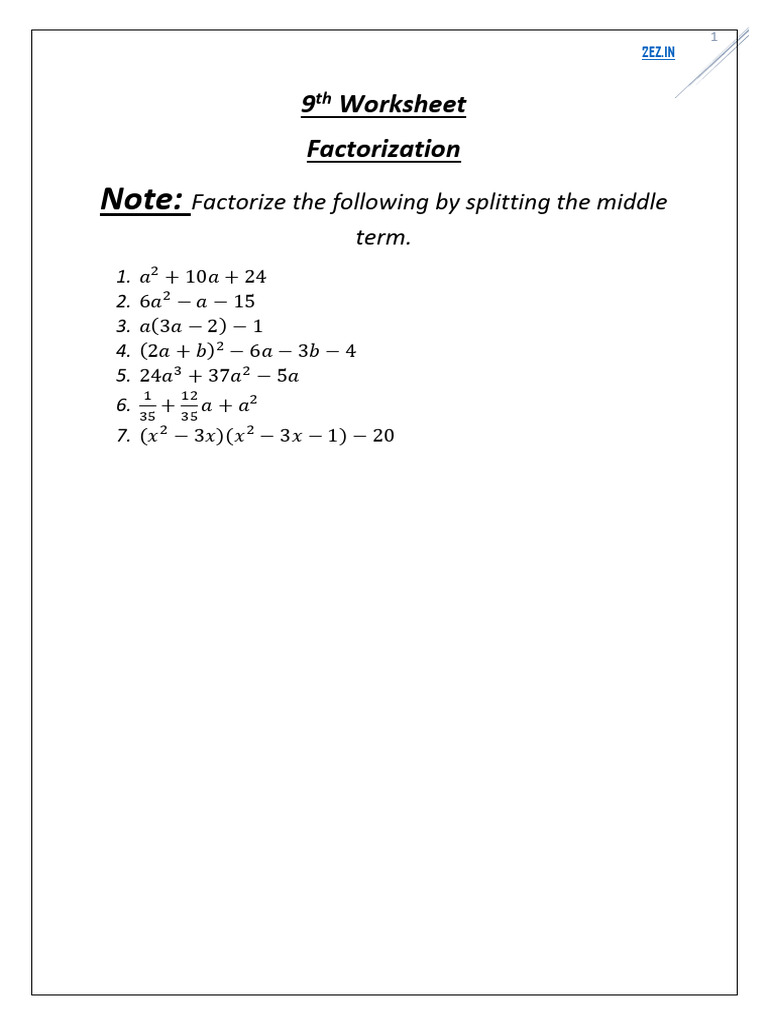 9B - W4 Maths | PDF