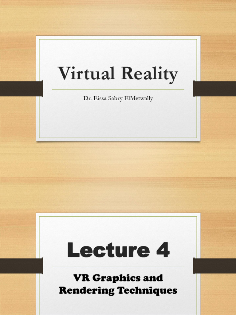 VR Graphics: Rendering & Lighting Techniques | PDF | 3 D Computer ...