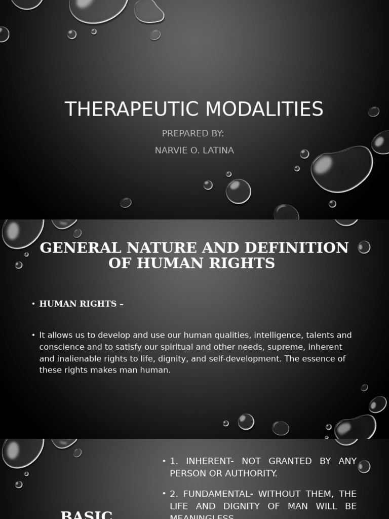 Therapeutic Modalities | PDF | Restorative Justice | Human Rights