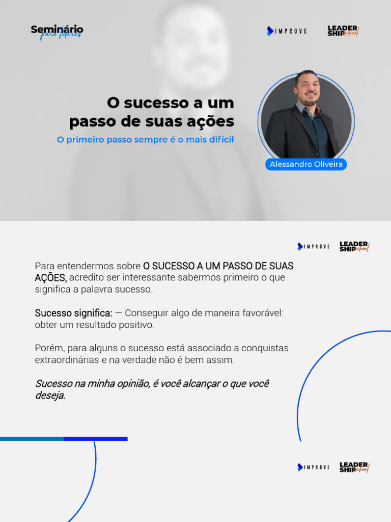 3 Passos para Alcançar o Sucesso | PDF | Vida | Primeira Epístola aos ...