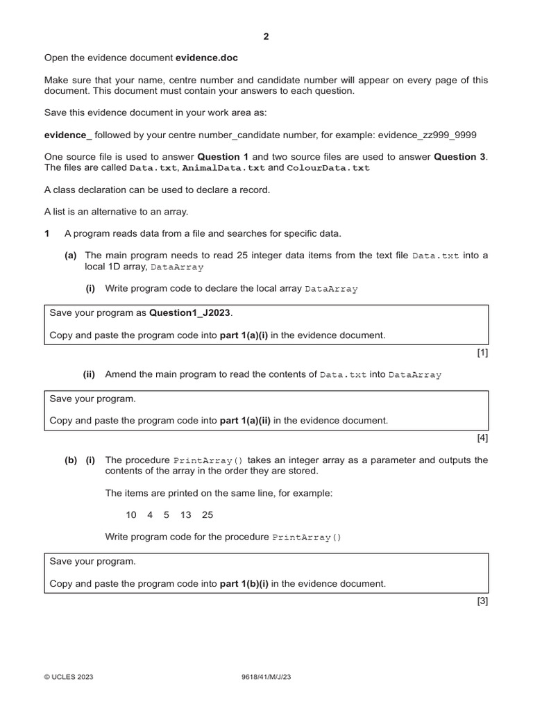 Programming Task: Data Handling and Search | PDF | Text File ...