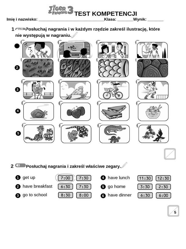 Test Kompetencji Kl. 3 | PDF