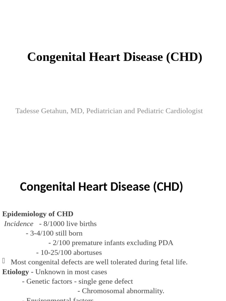 Understanding Congenital Heart Disease | PDF | Congenital Heart Defect ...