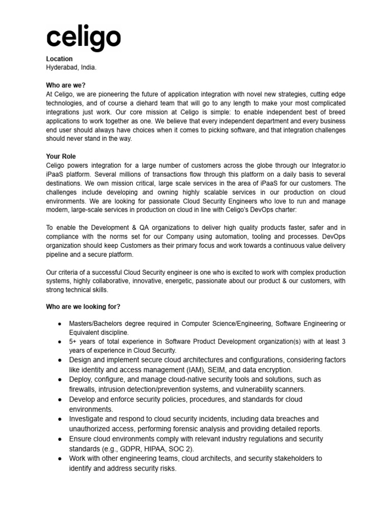 Cloud Security Engineer - DevOps | PDF | Computer Security | Security