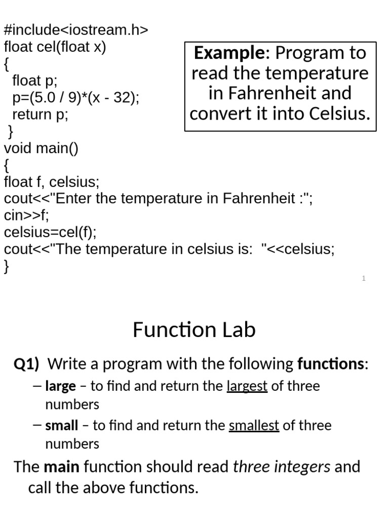 Program To Read The Temperature in Fahrenheit and Convert It Into ...