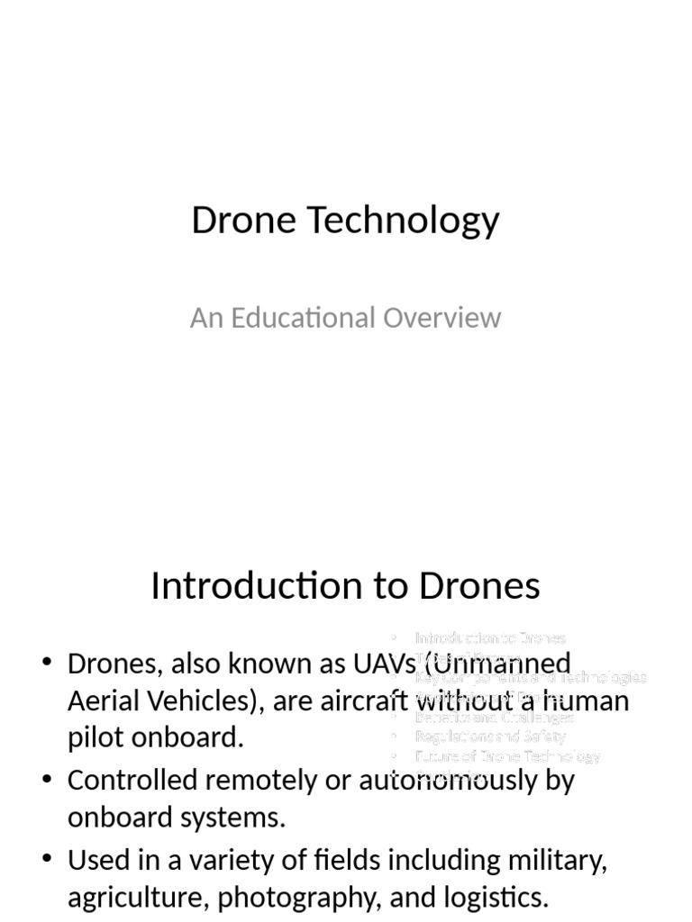 Introduction to Drone Technology | PDF