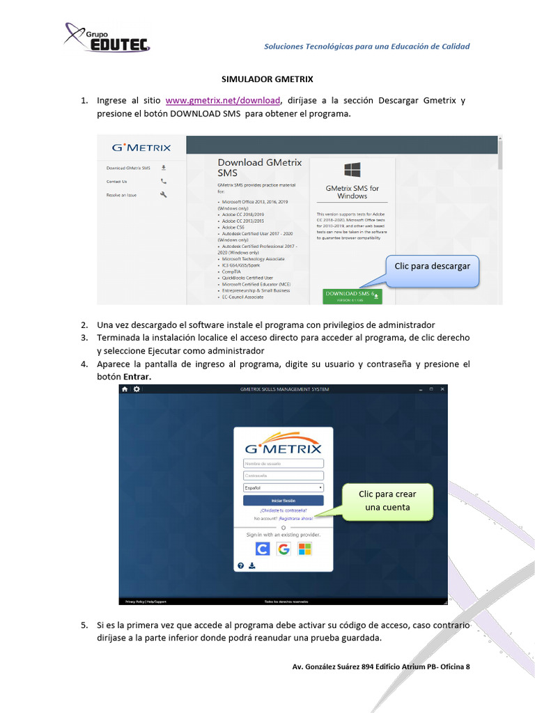 Guía para Descargar y Usar Gmetrix | PDF | Informática | Software