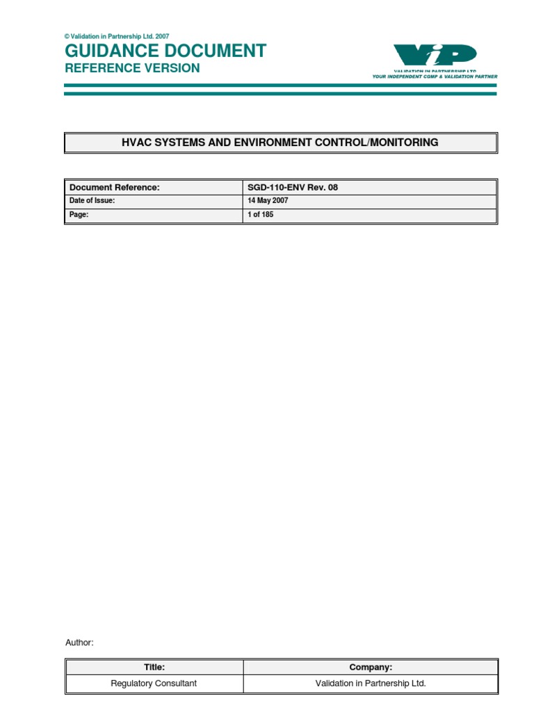 Hvac and Environment Guide | PDF | Hvac | Verification And Validation