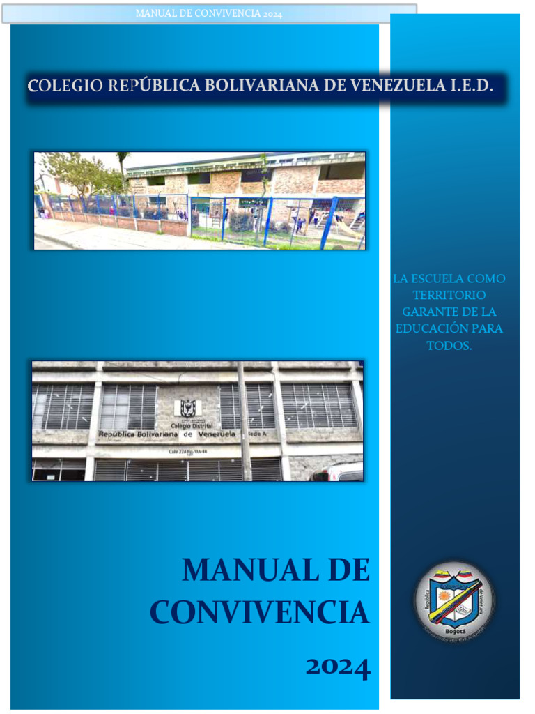 Manual de Convivencia Escolar 2024 | PDF | Pedagogía | Educación de la ...