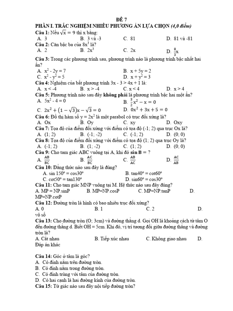 ĐỀ 7 10 | PDF