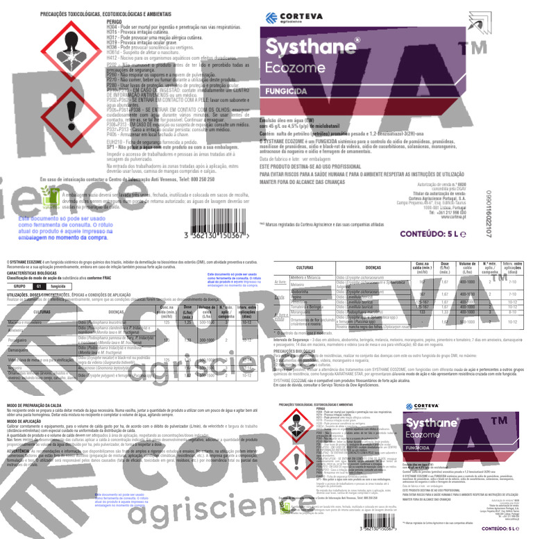 Precauções e Uso do Fungicida Systhane | PDF