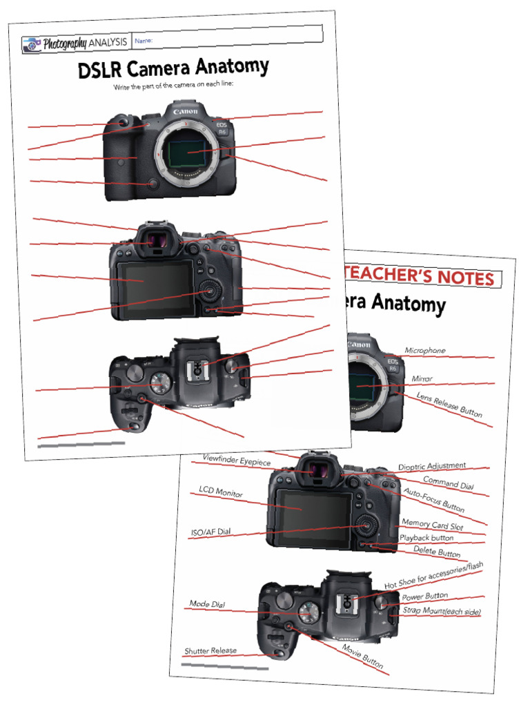 DSLR Camera Anatomy Breakdown | PDF | Camera | Digital Single Lens ...