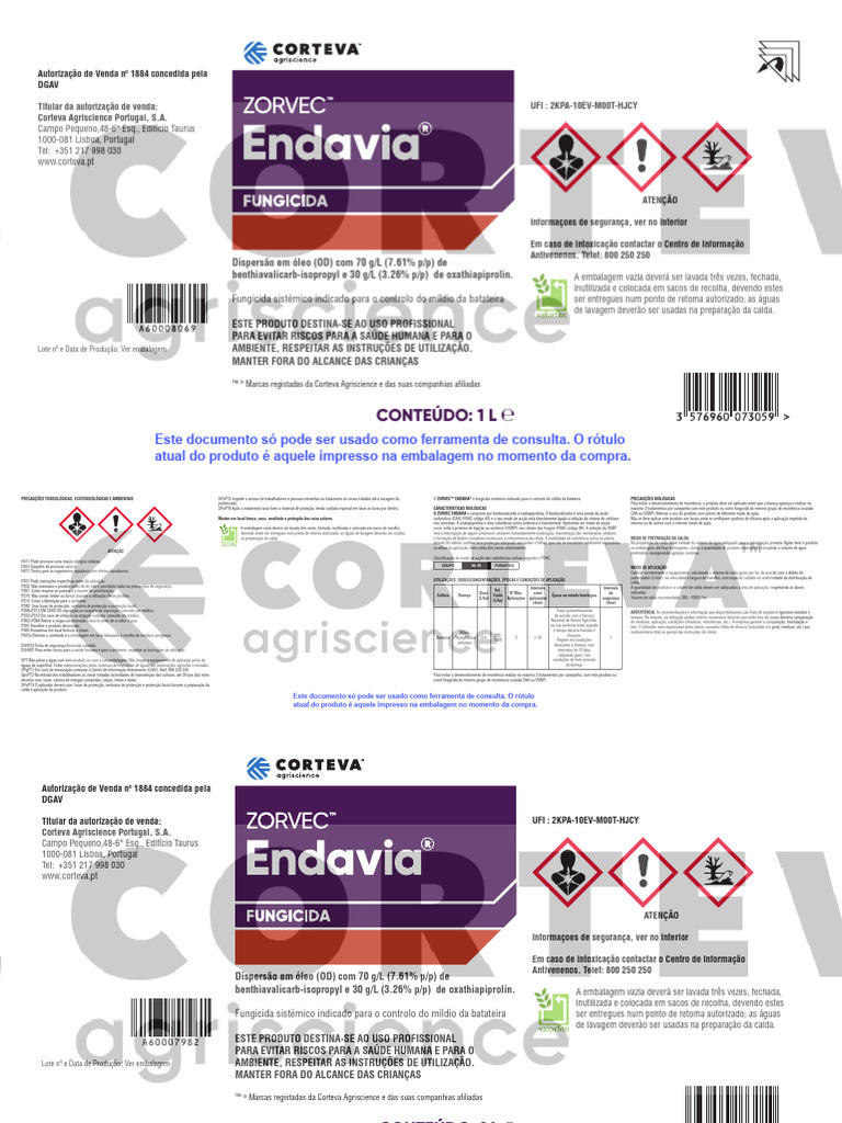 Zorvec Endavia: Fungicida para Batateira | PDF | Célula (Biologia ...