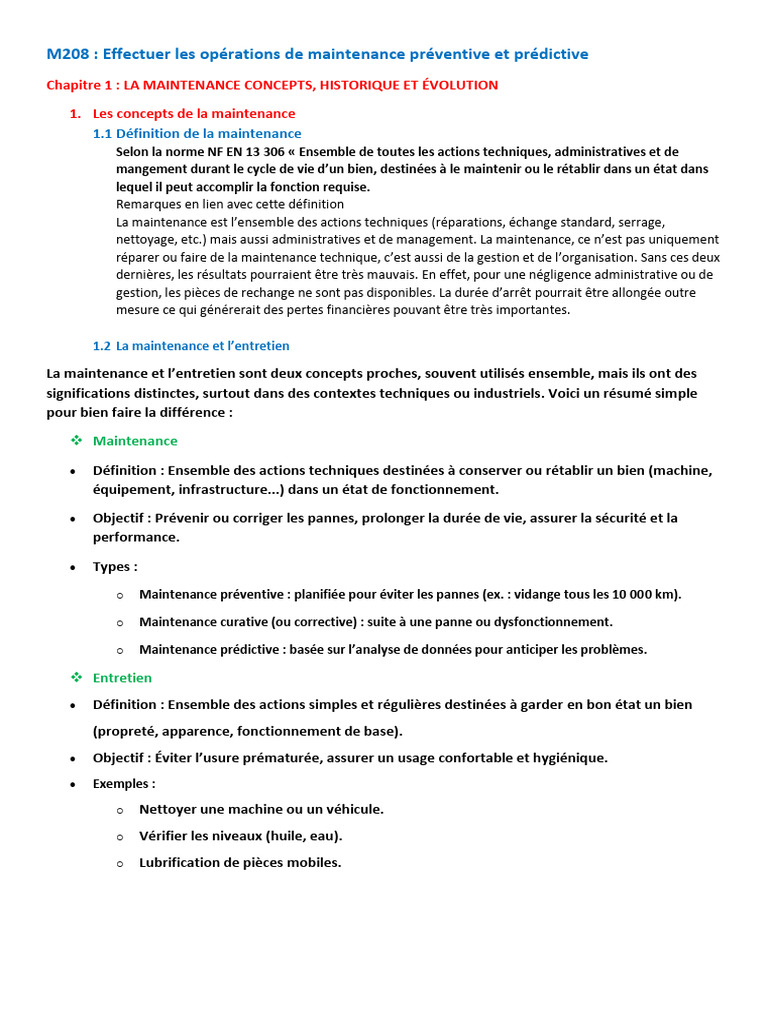 Maintenance Préventive et Prédictive | PDF | Internet des objets