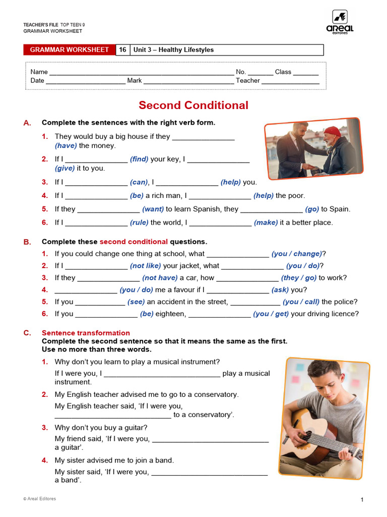 Second Conditional Grammar Exercises | PDF | Linguistics