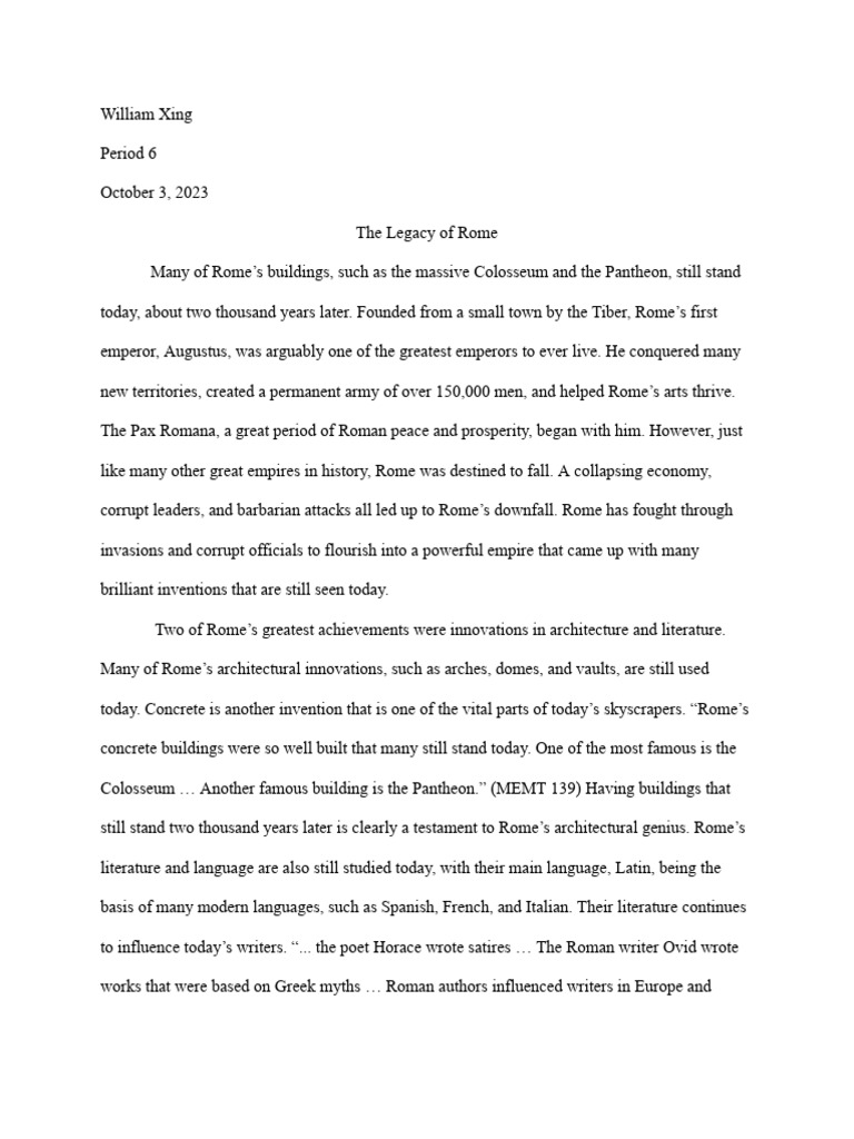The Legacy of Rome | PDF