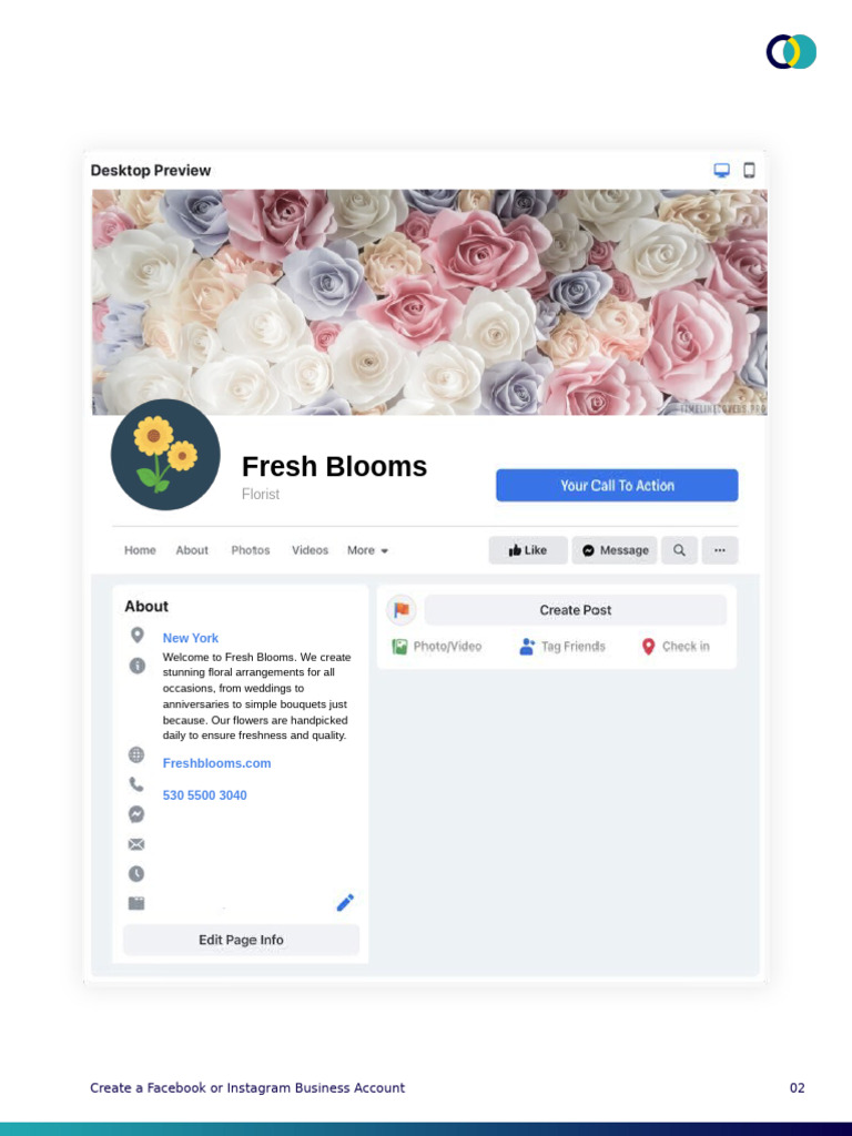 Fresh Blooms Facebook and Instagram Post | PDF
