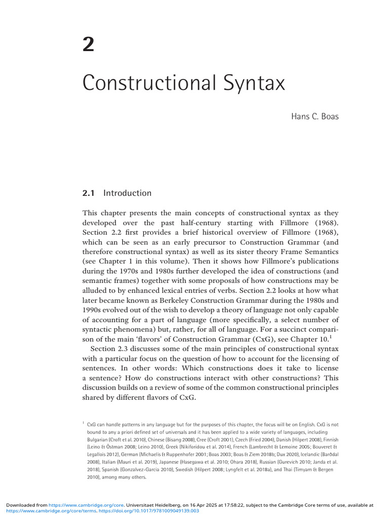 constructional-syntax (1) | PDF | Syntax | Lexical Semantics