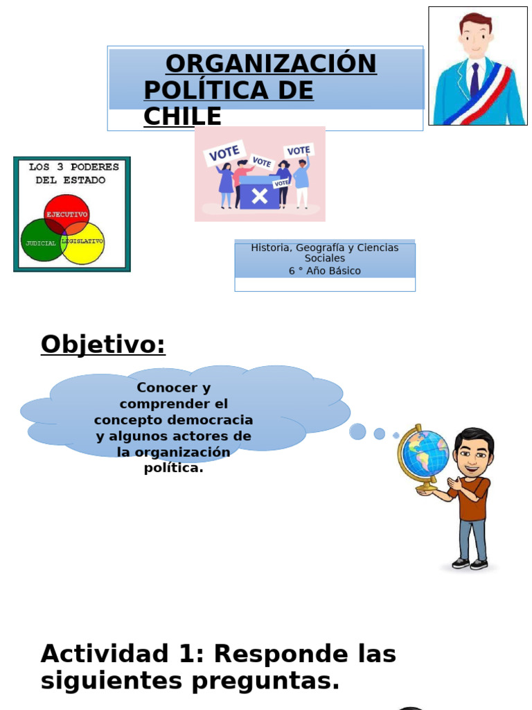 Organización Política de Chile en 6° Básico | PDF | Alcalde | Democracia