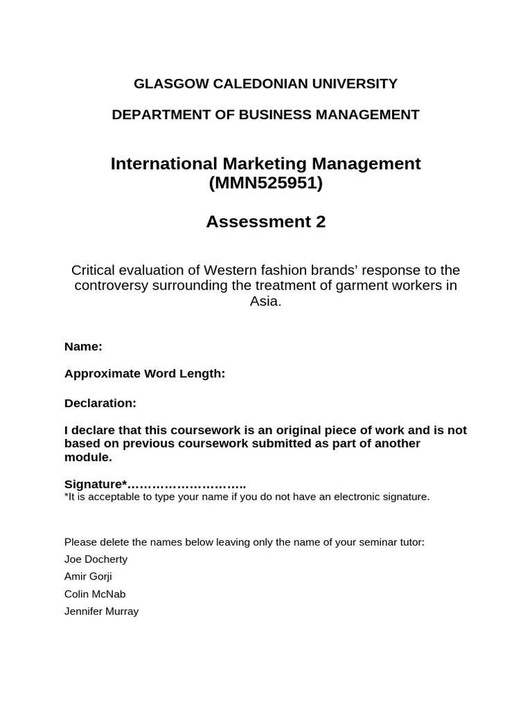 Assessment Title Page | PDF