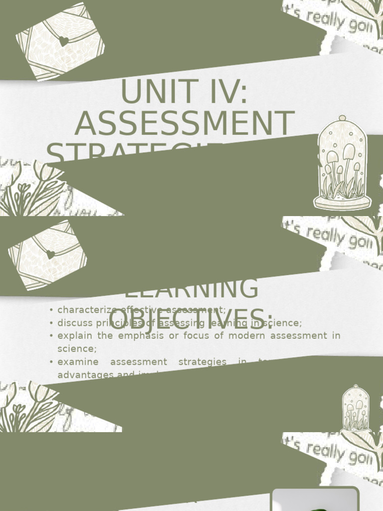 Assessment Strategies For Science | PDF