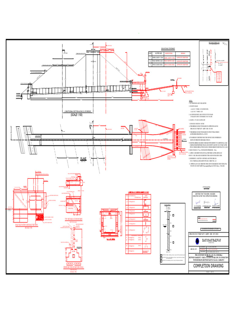 Bridge No. 435 Completion Drawing | PDF | Masonry | Architectural Design