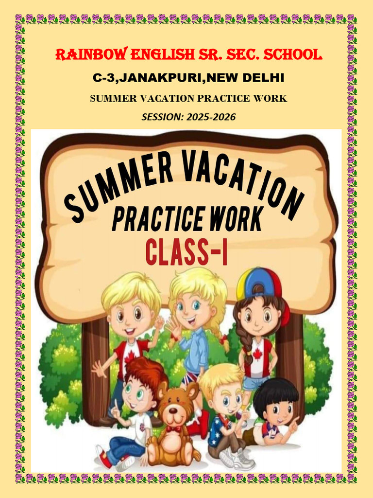 Holiday Homework 2025-26 | PDF