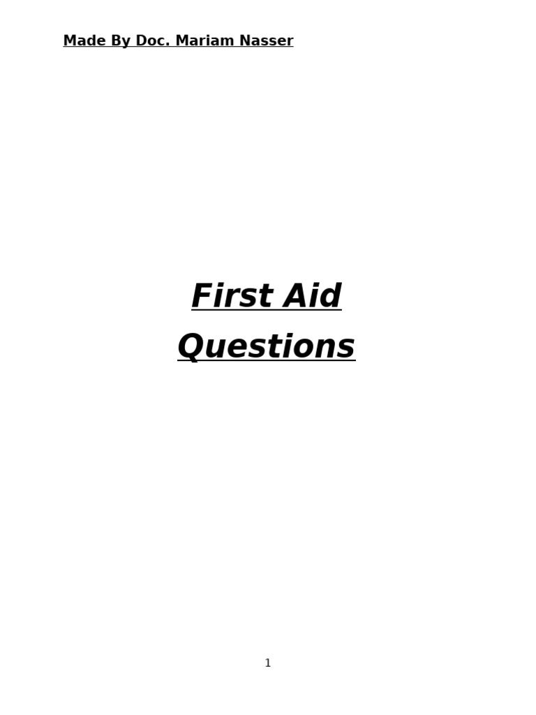 Lec 3 First Aid Respiration | PDF | Medical Emergencies | Diseases And ...