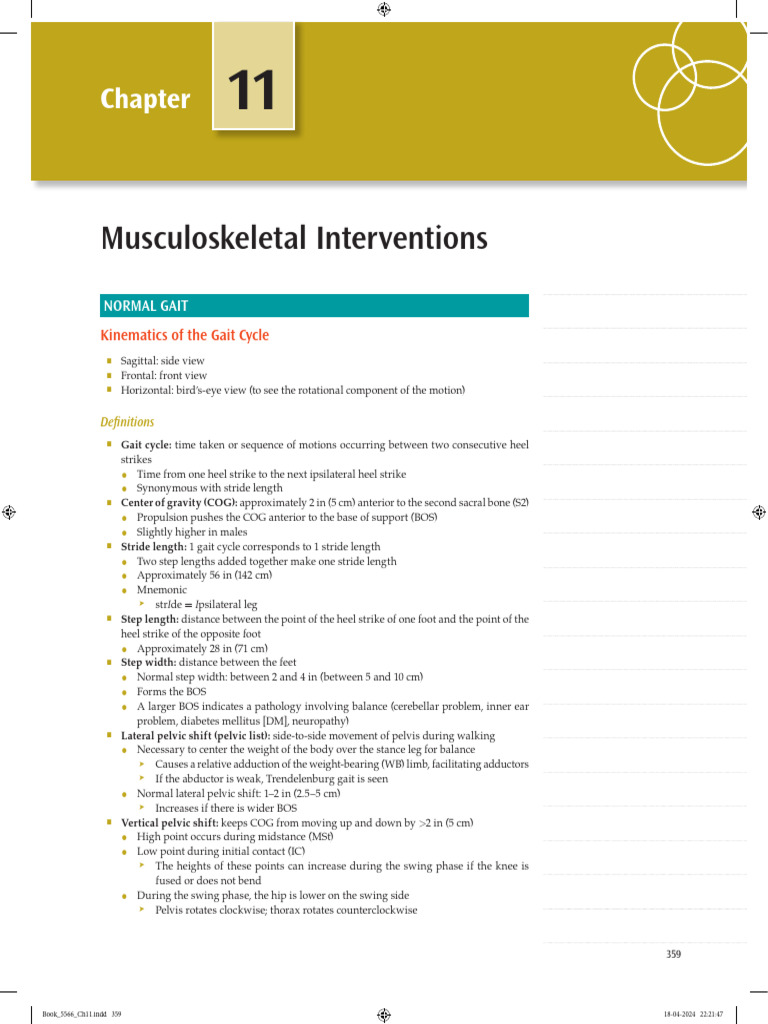 Kinematics of Normal Gait Cycle | PDF | Running | Anatomical Terms Of ...
