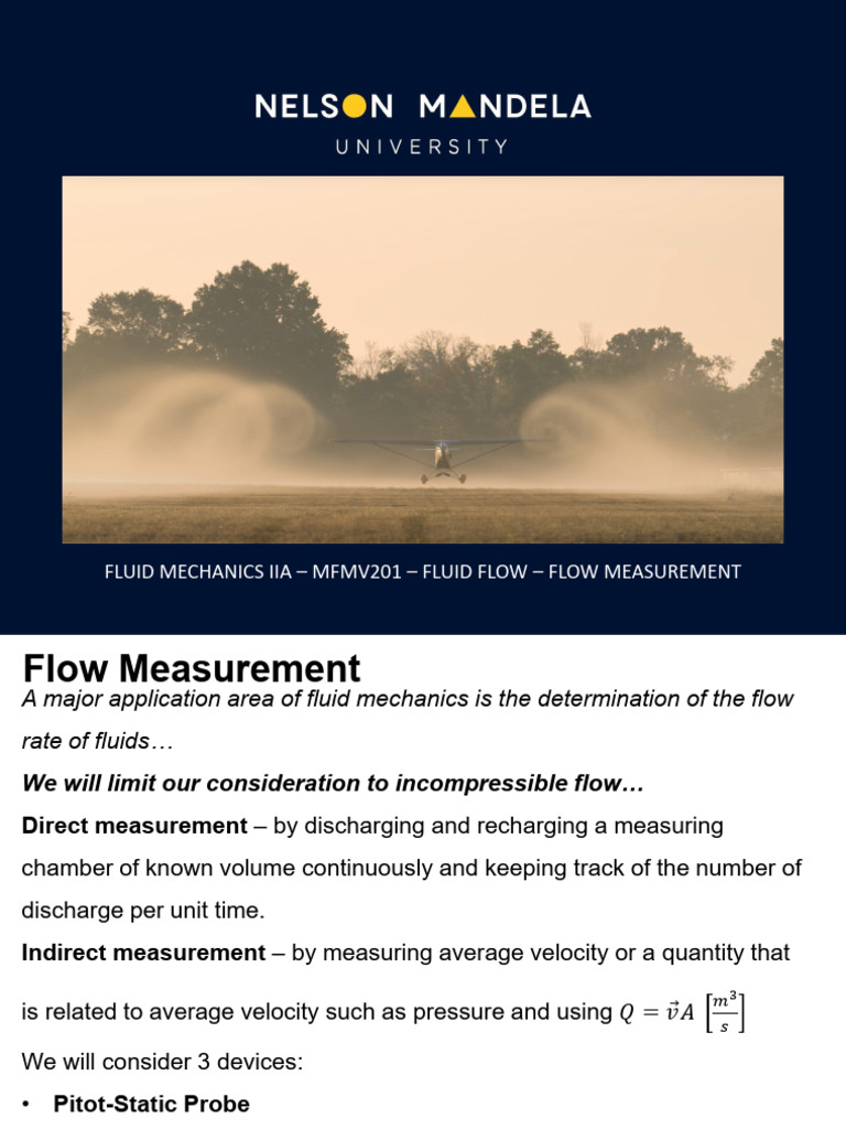 Fluid Flow Measurement Techniques | PDF | Flow Measurement | Fluid Dynamics