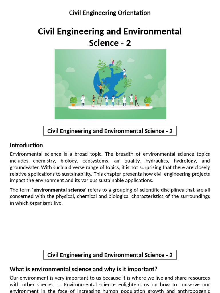 Civil Engineering and Environmental Science | PDF | Sewage Treatment ...