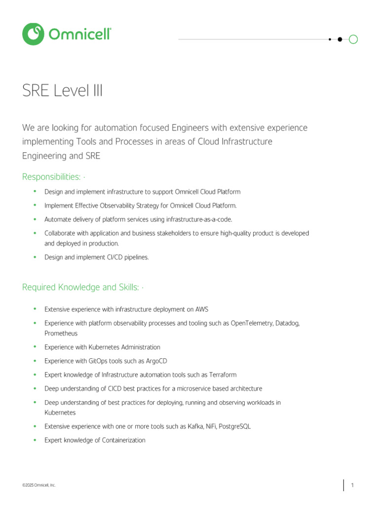 SRE Level 3 | PDF