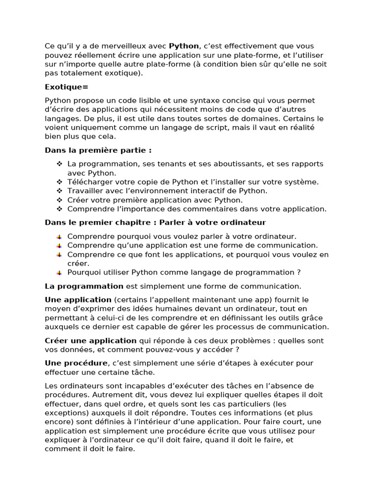 Introduction à la programmation Python | PDF | Programmation ...