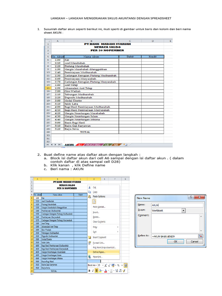 Panduan Siklus Akuntansi Spreadsheet | PDF
