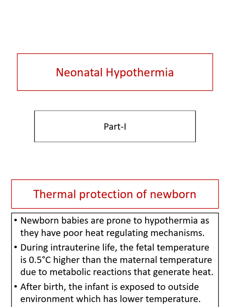 Neonatal Hypothermia 2025 | PDF | Hypothermia | Heat Transfer