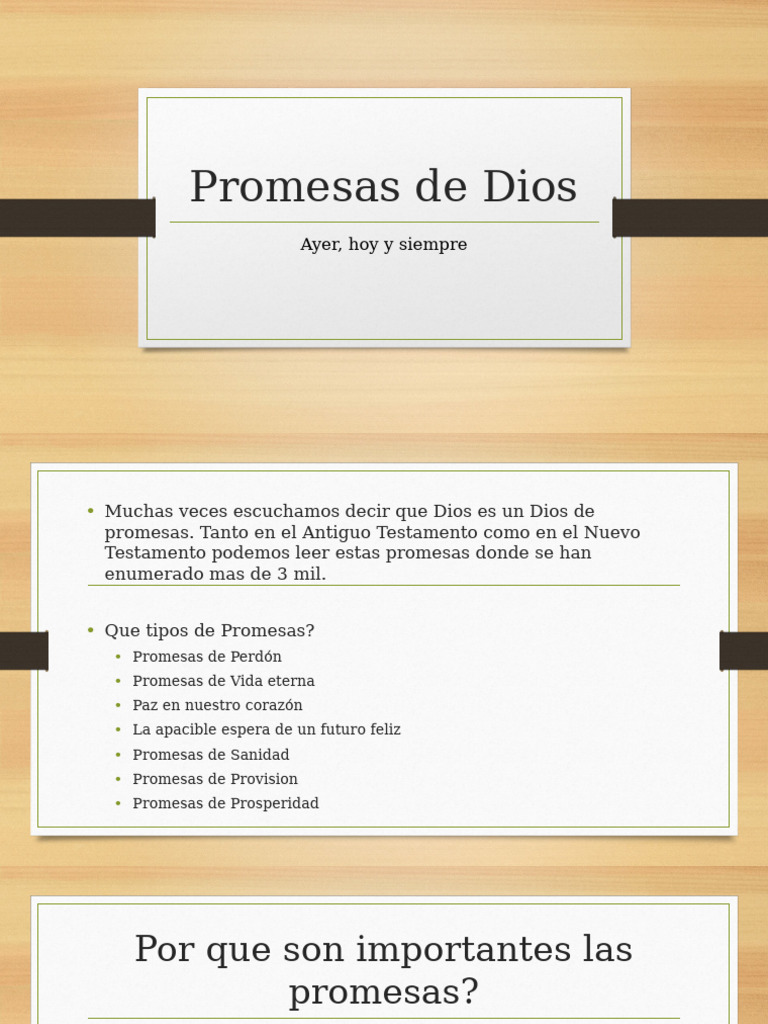 Promesas de Dios: Fe y Cumplimiento | PDF | Dios | Cristo (título)