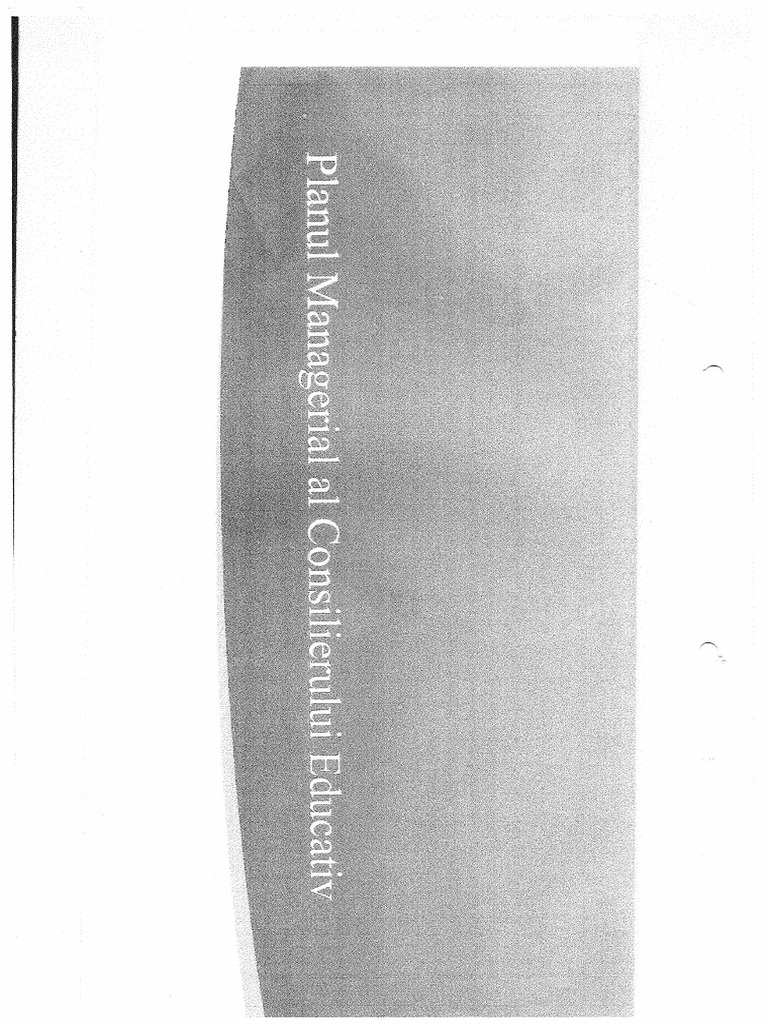 Plan Managerial Consilier Educativ | PDF