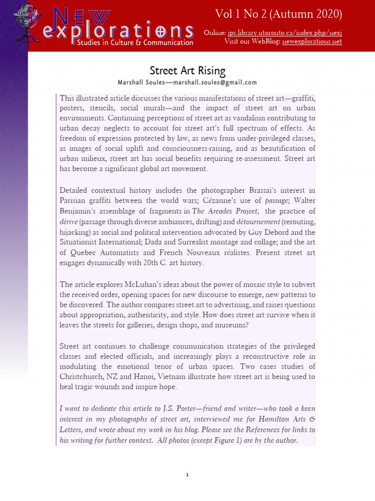 The Impact of Street Art on Urban Culture | PDF | Street Art
