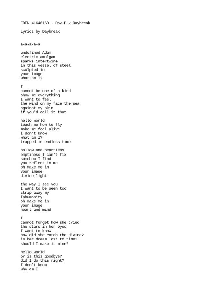 Lyrics | PDF