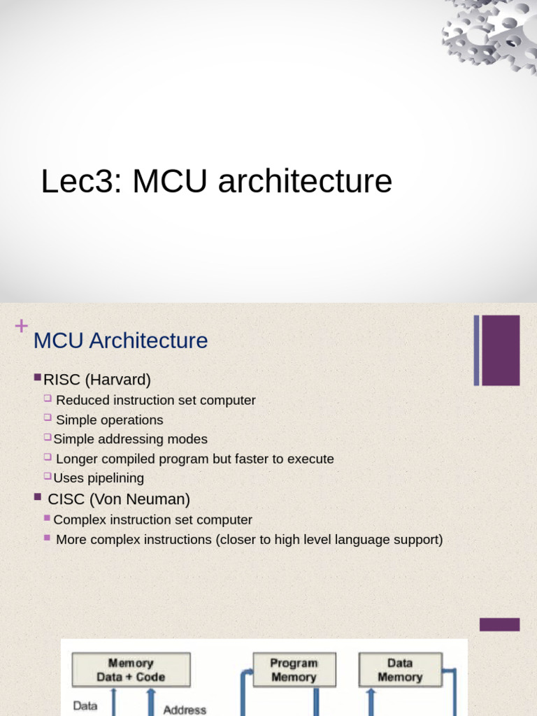 MCU Architecture and PIC Microcontrollers | PDF | Microcontroller ...