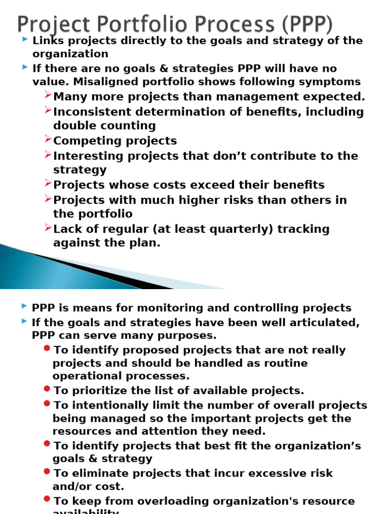 CH 1.1 Project Portfolio Process | PDF | Goal | Public–Private Partnership