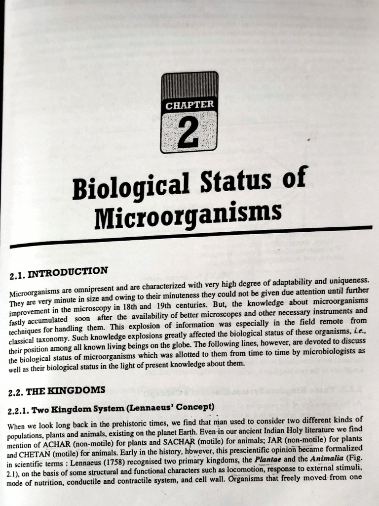 Biological Status of Microorganisms | PDF | Cell (Biology) | Eukaryotes