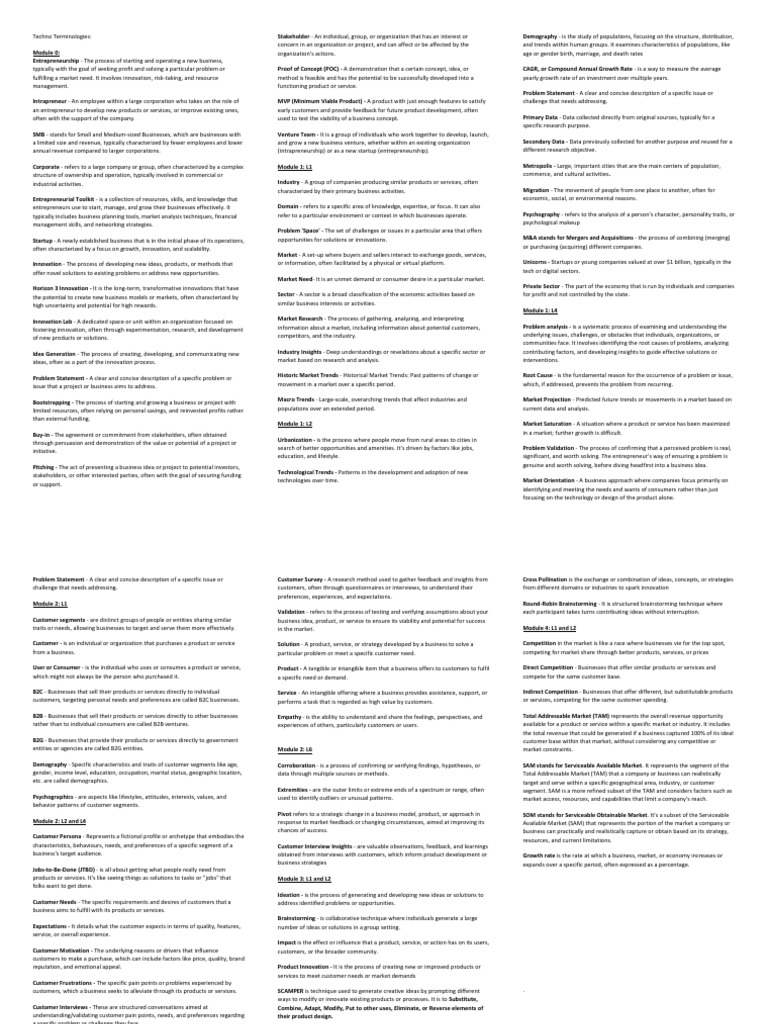 Essential Techno Terminologies Explained | PDF | Entrepreneurship ...