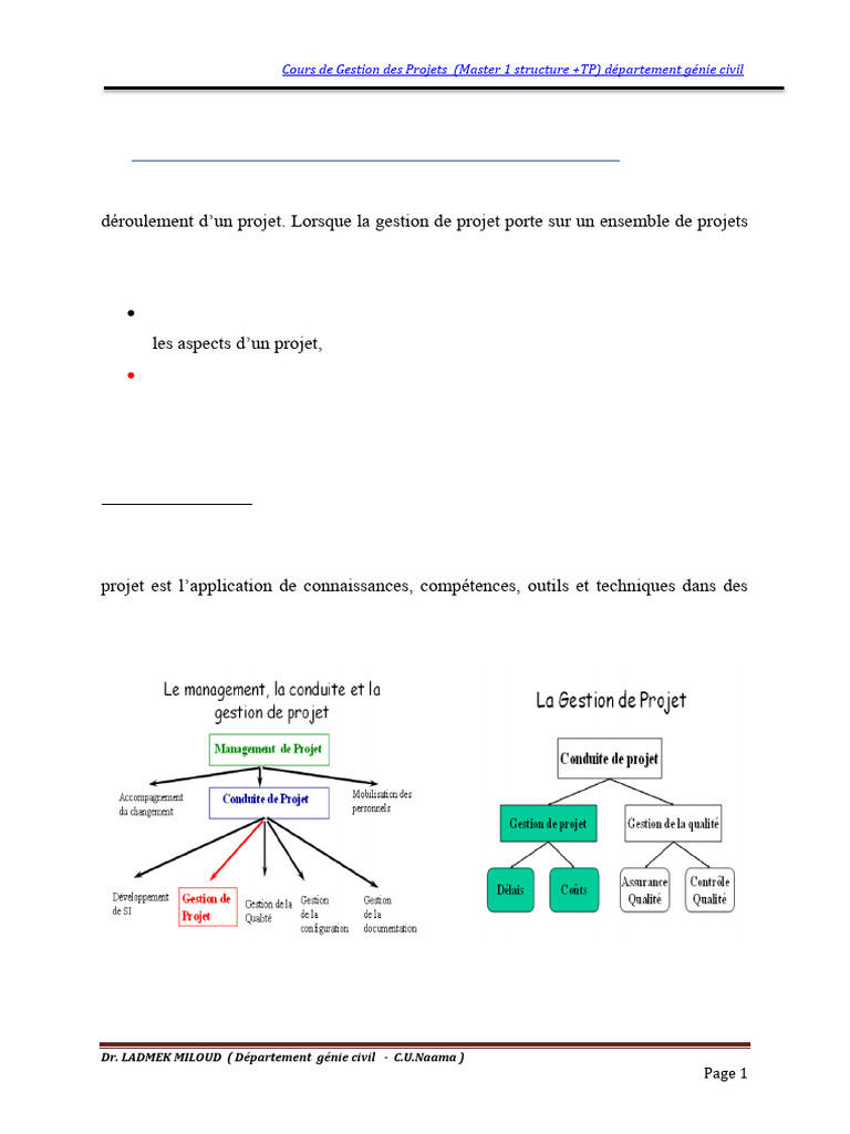 Gestion de Projet en Génie Civil | PDF | Gestion de projet | Planification