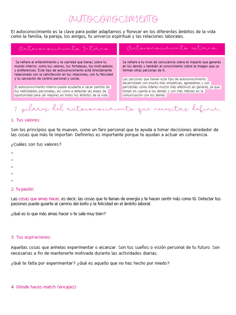 Claves del Autoconocimiento Personal | PDF | Felicidad | Cognición